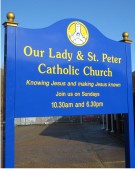 Premium Church Sign on Posts
